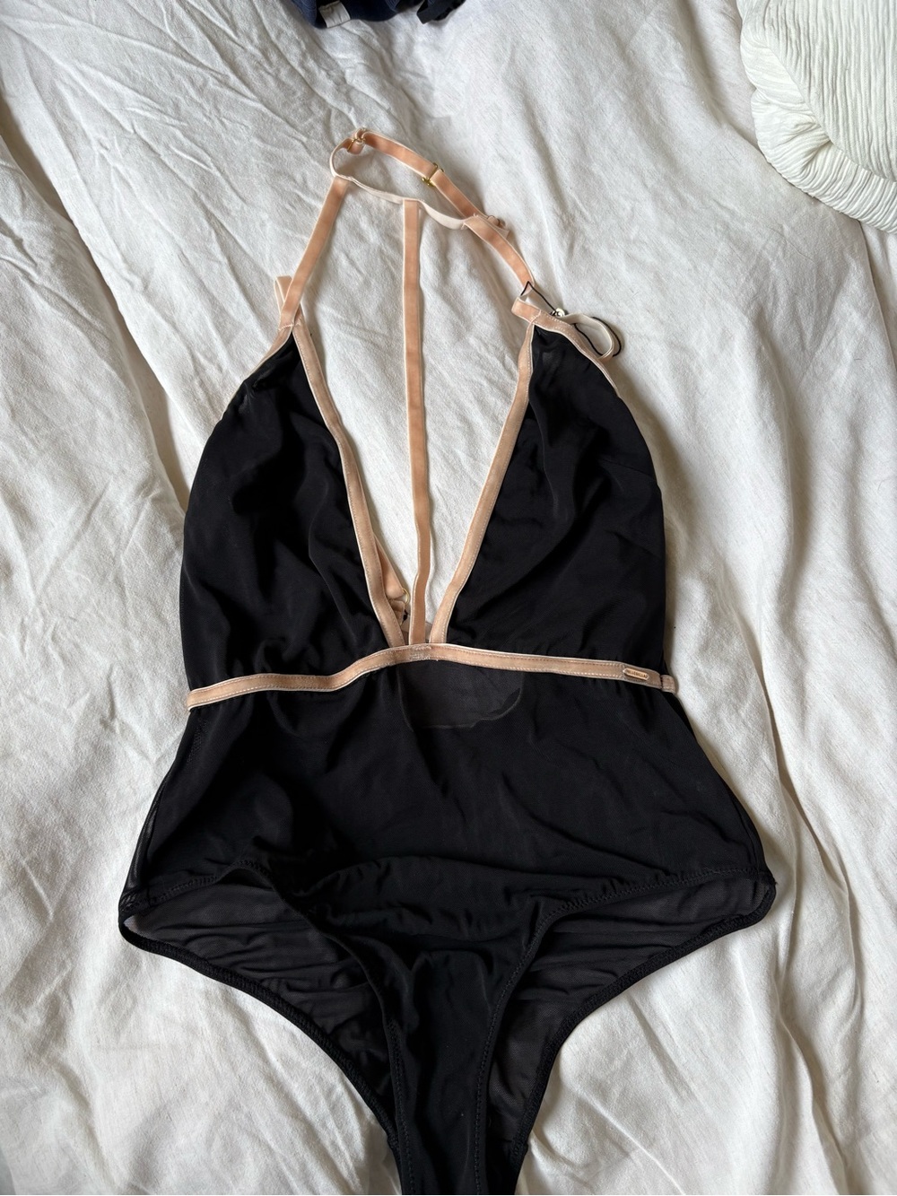 Bluebella Black Lingerie Slip with Nude Lining